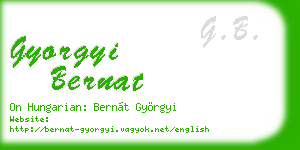 gyorgyi bernat business card