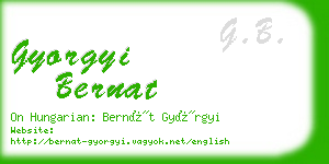 gyorgyi bernat business card